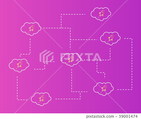 Blockchain stellar with cloud style background Blockchain stellar with cloud style background 39001474