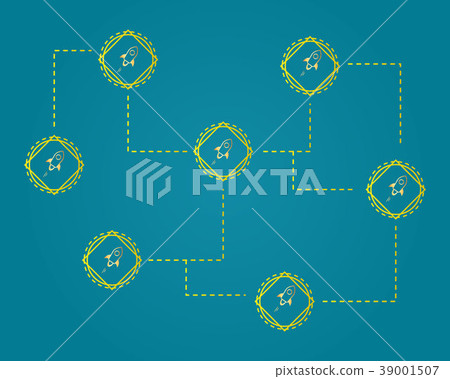 Blockchain stellar style network concept - Stock Illustration [39001507 ...