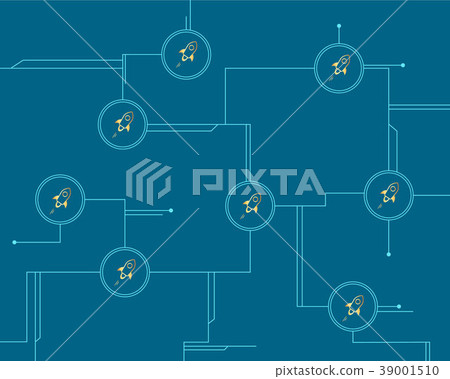 Blockchain stellar circuit style background - Stock Illustration ...