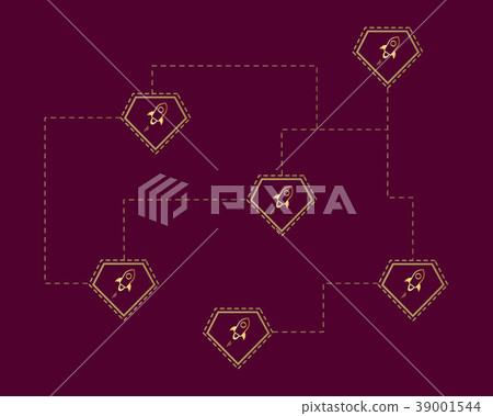 Blockchain stellar technology network style - Stock Illustration ...