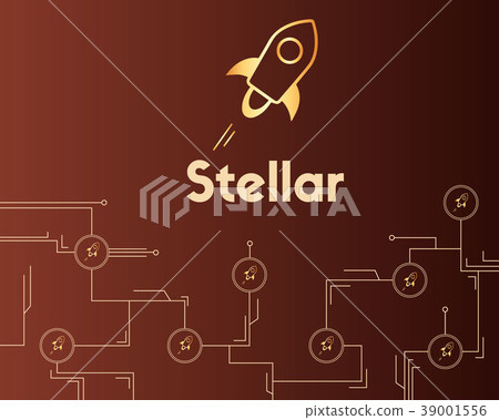Blockchain stellar style circuit on dark 39001556