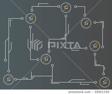 Blockchain stellar style on grey background - Stock Illustration ...