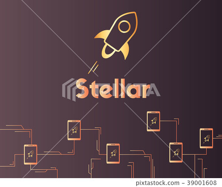 Blockchain stellar cryptocurrency style background - Stock Illustration ...