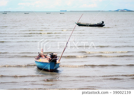 Caravel moored at the shore. 39002139