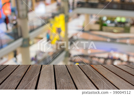 blurred image people in shopping mall with bokeh. 39004512