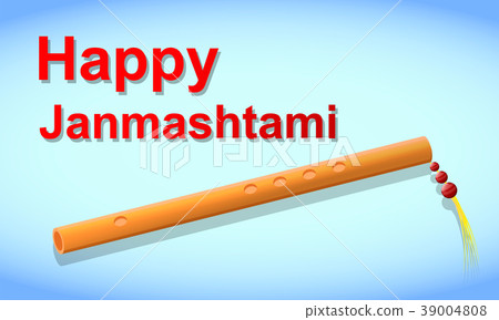 Happy Janmasthami card. Easy to edit illustration 39004808