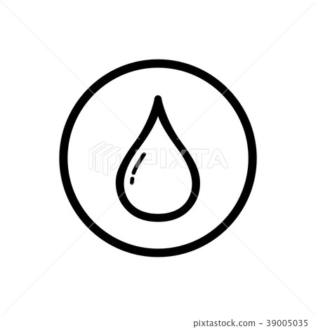 Drop line icon on a white background - Stock Illustration [39005035 ...