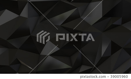 Black abstract low poly triangle background - Stock Illustration ...