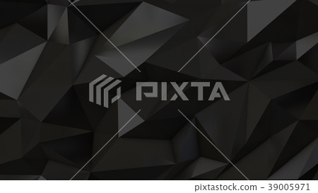 Black abstract low poly triangle background - Stock Illustration ...
