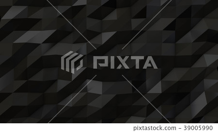 Black abstract low poly triangle background - Stock Illustration ...