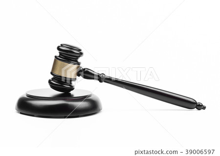the Hammer Judge on white background. 39006597