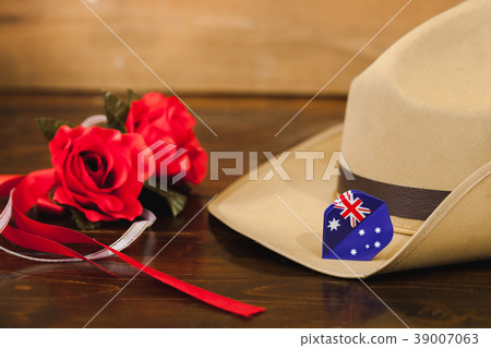 Anzac army slouch hat with Australian Flag Anzac army slouch hat with Australian Flag 39007063