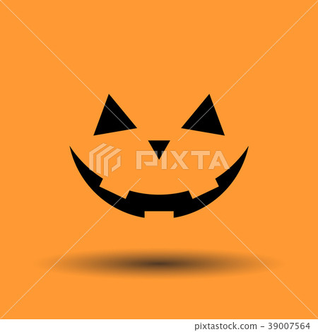 Pumpkin face, Jack o lantern icon for Halloween 39007564