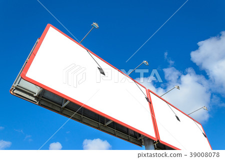 Blank billboard against blue sky Blank billboard against blue sky 39008078