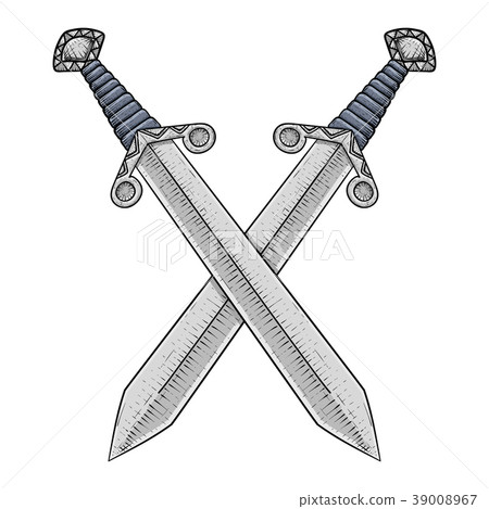 Crossing Swords Stock Illustrations, Cliparts and Royalty Free Crossing  Swords Vectors