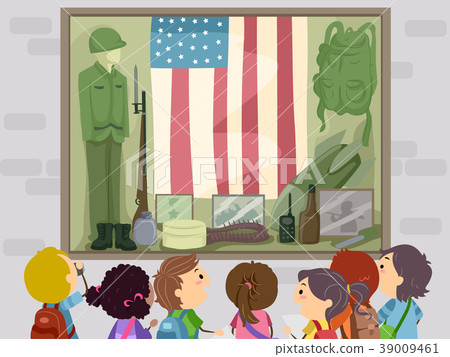 Stickman Kids Memorial Museum Illustration 39009461