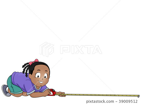 Kid Girl Measurement By Feet Illustration 39009512