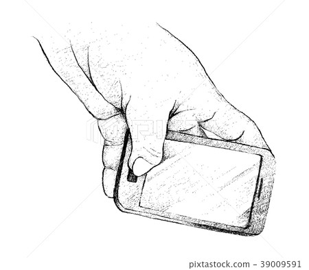 Person Hand Using A Generic Smart Phone 39009591