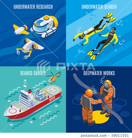 Undersea Depths Research Isometric Concept 39011501