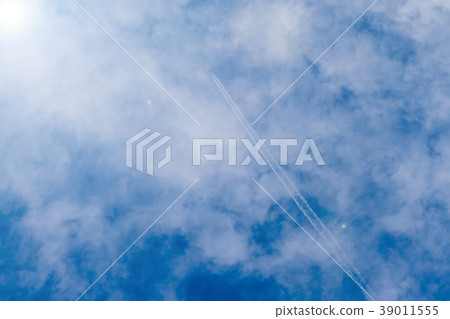 飛機,藍天,旅行,天空,白雲,Airplane,blue sky,travel,sky 39011555