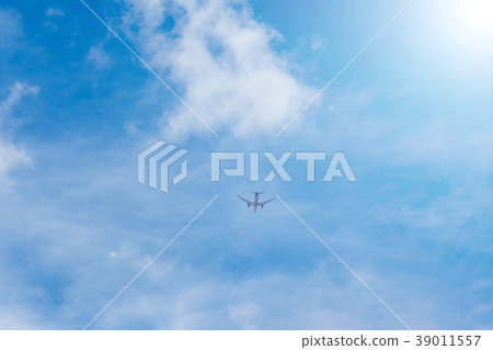 飛機,藍天,旅行,天空,白雲,Airplane,blue sky,travel,sky 39011557