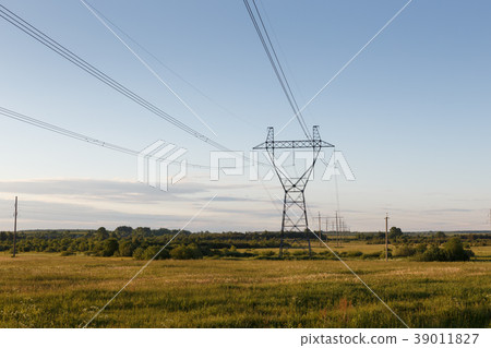 support of high-voltage power line in the field support of high-voltage power line in the field 39011827