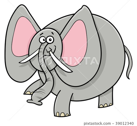 African elephant animal cartoon character 39012340