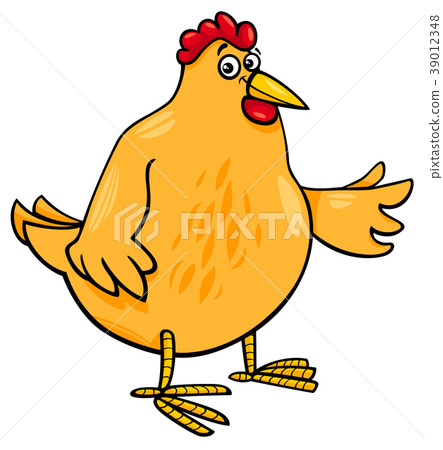 hen animal character cartoon illustration 39012348