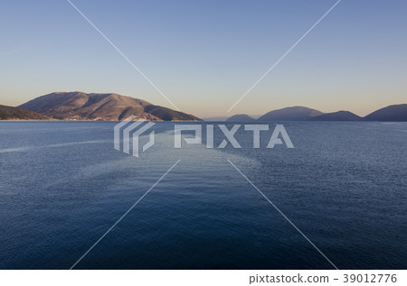 sea and the mountains of the Ionian islands Gre 39012776