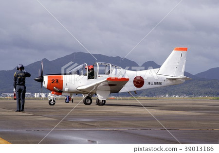The Japan Self-Defense Force's T-5 primary training aircraft glides on a tarmac at the Kogetsu Air Base Air Festival The Japan Self-Defense Force's T-5 primary training aircraft glides on a tarmac at the Kogetsu Air Base Air Festival 39013186