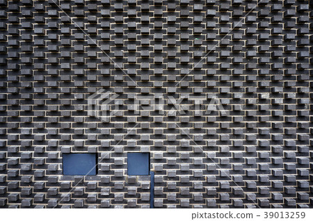 Modern black brick wall pattern. Modern black brick wall pattern. 39013259