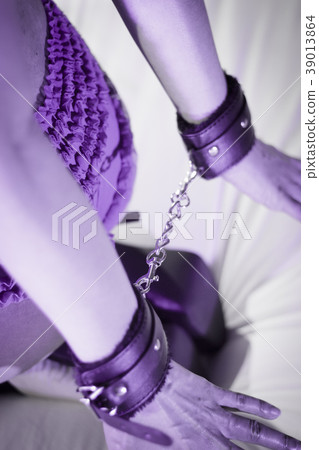 Sexy woman with handcuffs and whip for erotic games Sexy woman with handcuffs and whip for erotic games 39013864