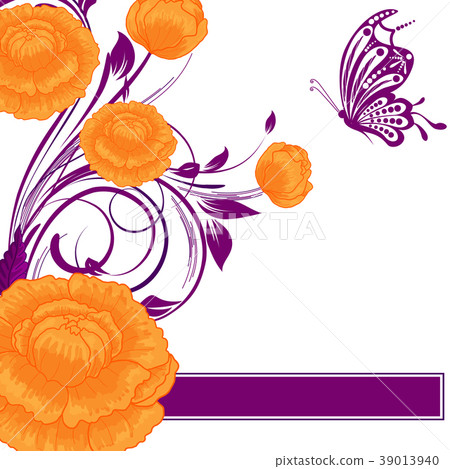 Abstract flower background. Floral  invitation 39013940