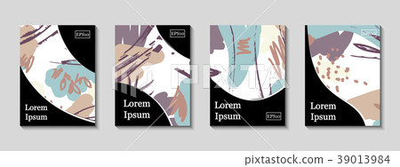 Minimal vector Artistic painted design set. Minimal vector Artistic painted design set. 39013984