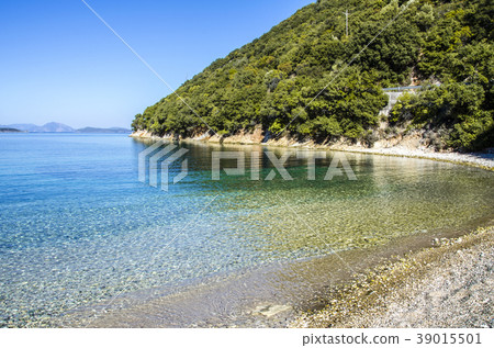 calm and clear waters on Krovoulia beach  Ithaka 39015501