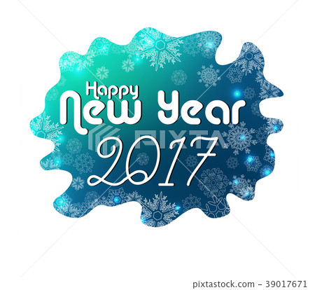 Happy New Year 2017 greeting card Happy New Year 2017 greeting card 39017671