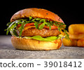 Fresh juicy delicious homemade burger. 39018412