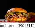 Fresh juicy delicious homemade burger. 39018414