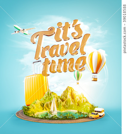 Unusual 3d illustration of a mount Unusual 3d illustration of a mount 39018588