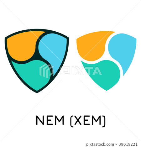 NEM (XEM). Vector illustration crypto coin icon o NEM (XEM). Vector illustration crypto coin icon o 39019221