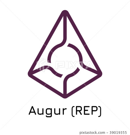 Augur (REP). Vector illustration crypto coin icon 39019355