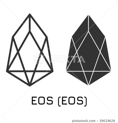 EOS (EOS). Vector illustration crypto coin icon o 39019626