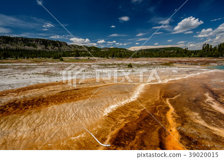 Hot thermal spring in Yellowstone Hot thermal spring in Yellowstone 39020015