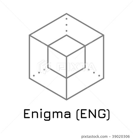 Enigma (ENG). Vector illustration crypto coin ico Enigma (ENG). Vector illustration crypto coin ico 39020306