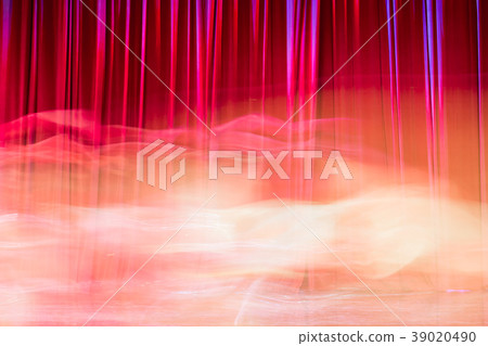 Red curtain and motion in the theatre. Red curtain and motion in the theatre. 39020490