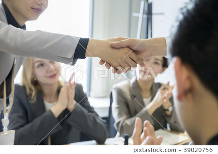Business Handshake Negotiations Meeting Meeting Conference Business Handshake Negotiations Meeting Meeting Conference 39020756
