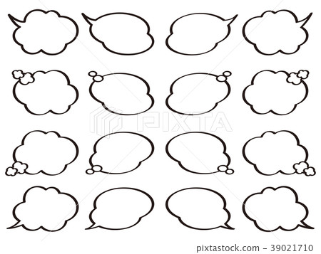 Simple Moko Moco Speech Bubble Set 39021710