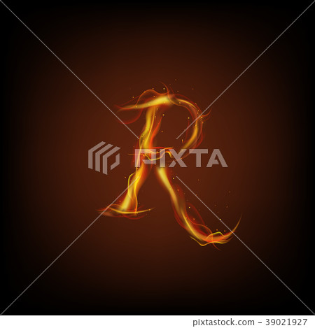 Letter of fire. Vector Letter of fire. Vector 39021927