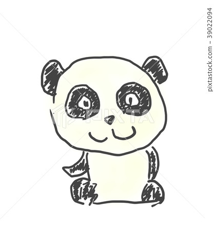 熊貓坤。亂畫一個逗人喜愛的flappy動物字符孩子的樣式例證 39022094