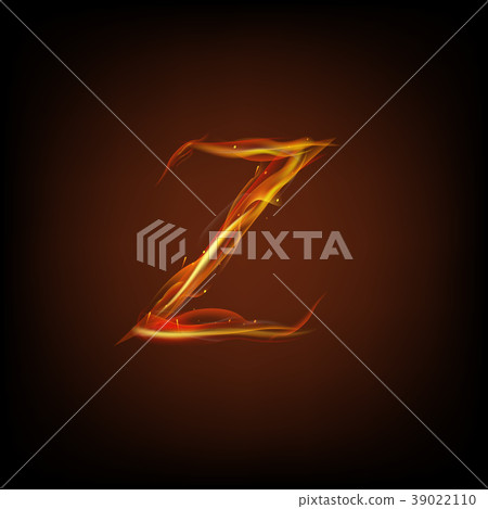 Letter of fire. Vector Letter of fire. Vector 39022110